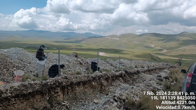 Zanja perimetral abierta en el fundo Yaviyavi